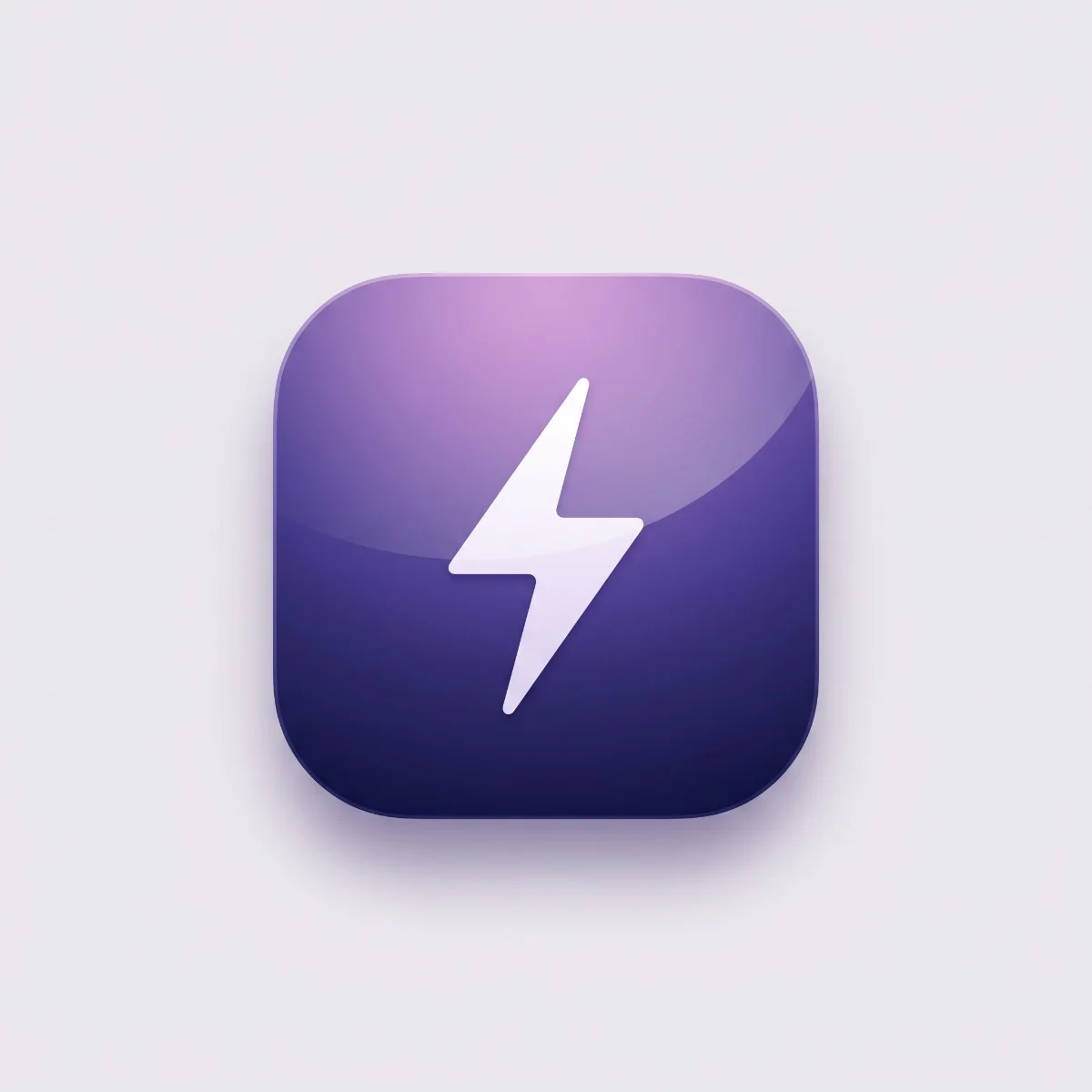 Generated example: app icon with a lightning bolt