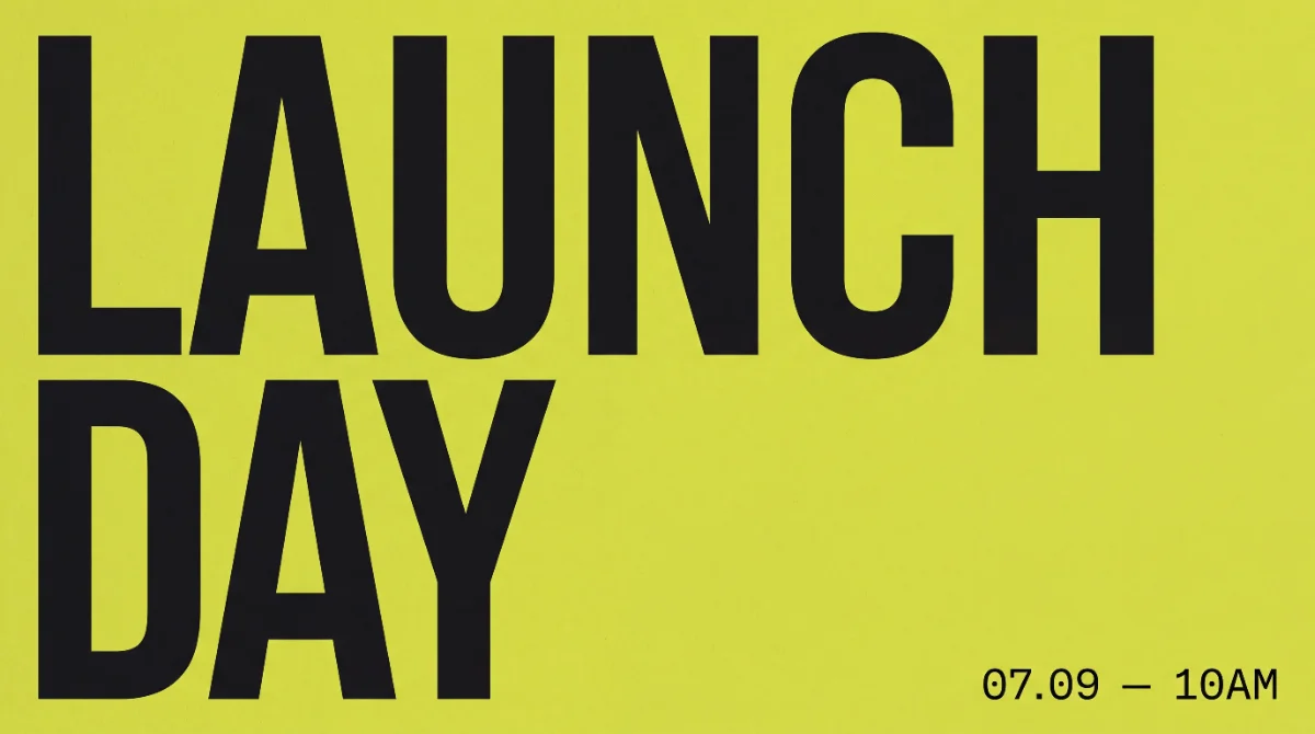 Generated example: LAUNCH DAY type poster