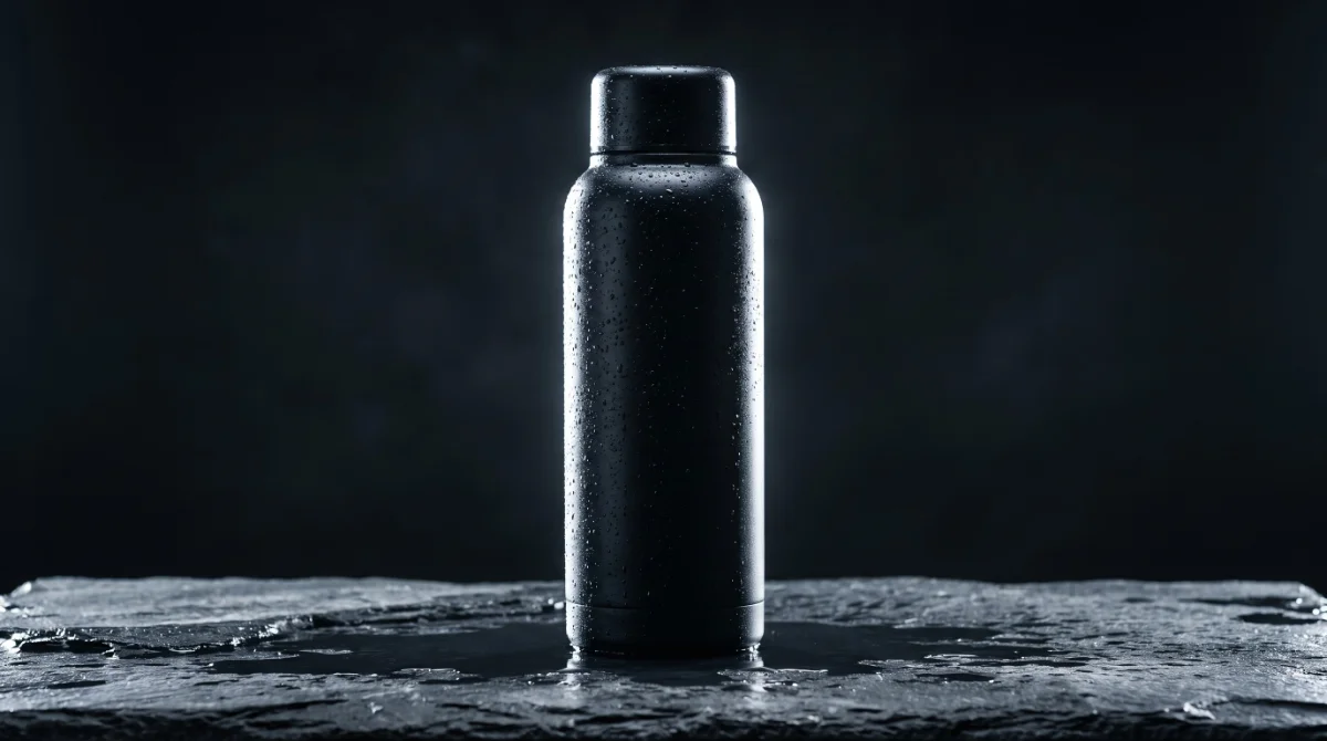 Generated example: product shot of a water bottle